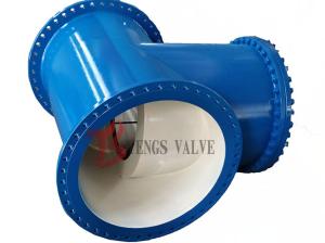 China Fabricated Tee Strainer A106 Body 48&quot; 150LB Flanged ASME B16.47 For Water Treatment factory