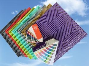China Modern Indoor Outdoor Interlock Square Anti scratch Matte Grey Floor Grage Tile factory