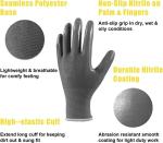 Custom Nitrile Coating Firm Grip Work GlovesNitrile Work Gloves Cotton Shell