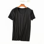wholesale bamboo clothing mens V neck blank high quality bamboo fiber t shirt