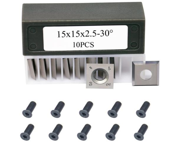 15mm Square Wood Carbide Helical Knives With Screws For Spiral And Helical Head