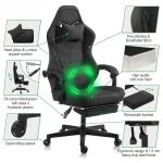 Specific Silla Gamer Ergonomic Gaming Chair Synthetic Leather and Footrest