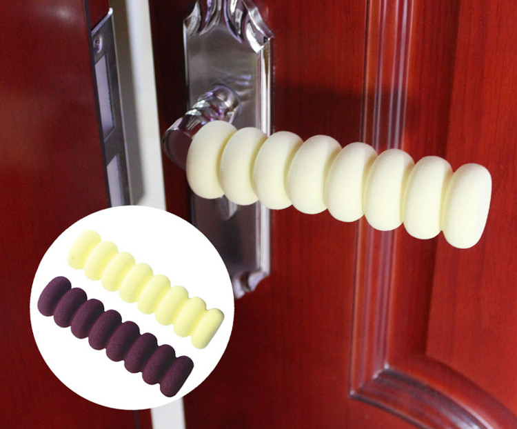 Foam Door Handle Safety Covers Guard Protector , Door Knob Covers For Lever Handles