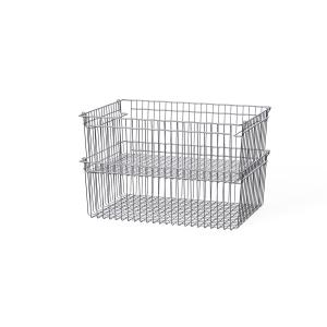 China Stackable Metal Wire Baskets For Storage , Household Metal Mesh Storage Baskets factory