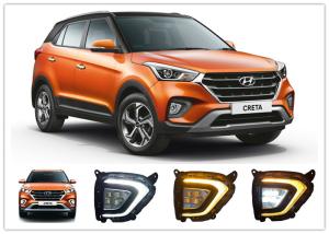 China Hyundai Creta 2018 2019 LED Fog Lamps , Daytime Running Lights with Yellow Turn Signal factory