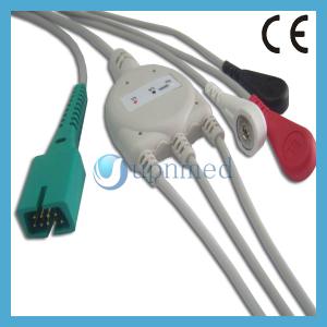 China Mek 3 lead ecg cable,snap factory