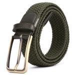 Mix Color 3.5cm Wide Mens Woven Elastic Belt Weave 120cm