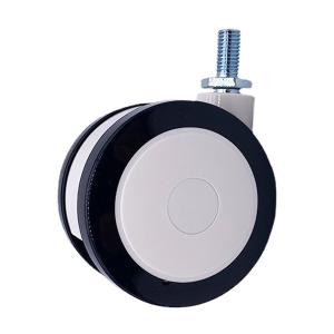 China 75MM Dual Wheel Polyurethane Medical Caster Wheels For Hospital Beds factory