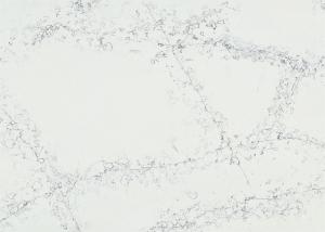 China Eco Friendly White And Grey Quartz Countertops Strong Weather Resistant factory