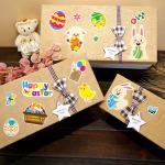 Silk Screen Printing Easter Egg Stickers Easter Bunny Children DIY 128gram