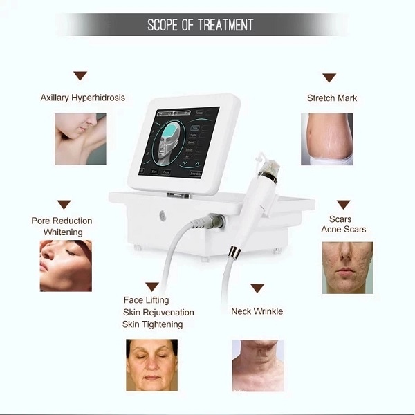 Mark Removal Fractional RF Machine , 2 In 1 RF Microneedling Device With Cold Hammer