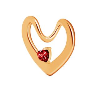 China Twisty Engraved Heart Charm factory