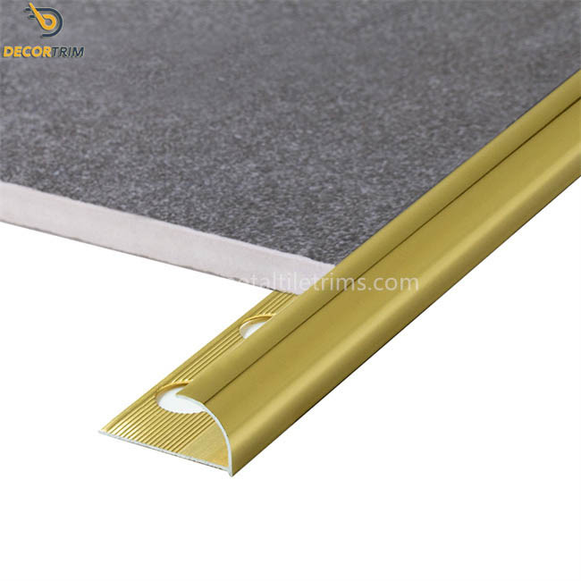 10mm Round Edge Metal Tile Trims Aluminum Alloy 6063 T5 Material