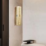 Rustproof Contemporary Gold Crystal Wall Sconce Lighting Electroplating
