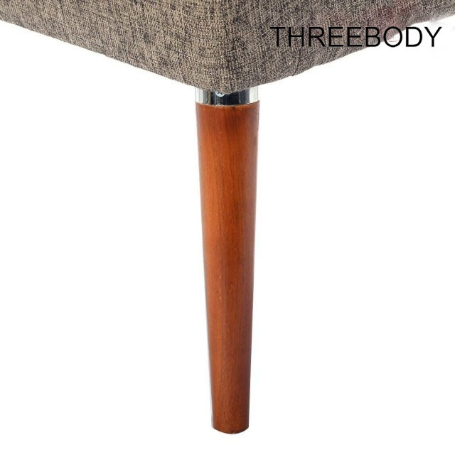 Commercial Modern Hotel Furniture Comfortable Coffee Shop Lounge Chair Wooden Leg