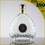 Whisky Vodka Glass Material 700ml 1000ml Bottle with Metal Cover and Top-Grade