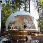 Deluxe Hemi Spherical Glamping Dome Tent Kits Rainproof PVC Camping Events