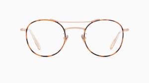 China Round Non-Prescription Eyeglasses Pure Titanium Frame with Clear Lens Glasses Eyewear Double Bridges Super Lightweight factory