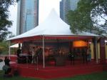 Hexagon Clear Span Pagoda Canopy Party Tent , Clear Span Steel Buildings