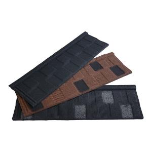 China Metal Stone Coated Roof Tile Shingle Design AZ100 Aluzinc Base Metal factory