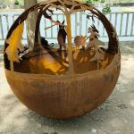 Heavy Duty Rustic Red Corten Steel Fire Bowl Fuel Type Wood / Gas / Propane Wood