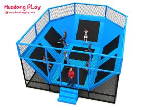 China Adult Toddler Indoor Trampoline With Net EN Certificate TUV / ISO / ASTM 50sqm factory