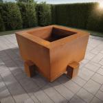 Garden Weathering Steel 3mm Thick Outdoor Steel Fireplace Round/Square