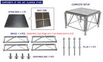 Fast Install, Good loading Capacity, Brown Red Aluminum Plywood Portable Stage