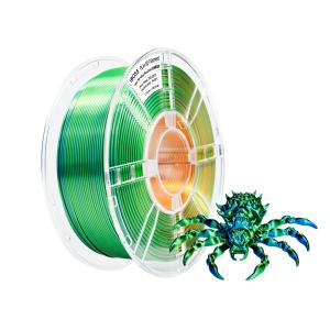 China High-Speed 3D Printer Filament Silk Tri-color Yellow Blue Green PLA+ Filament factory