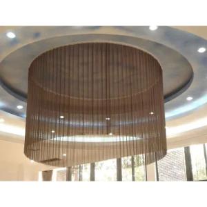 China Construction Metal Coil Drapery Incombustible With 7x7 Rope Construct factory