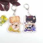 Manufacturer Custom Cartoon Pattern Printed Acrylic Keychain Cute Caricatur