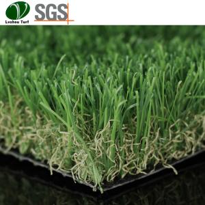 Diamond Monofilament Plastic Lawn Grass / Artificial Grass Flooring Tile