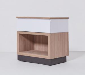 China American style Springhill suites hotel guestroom HPL one drawer oak and white finish night stand factory