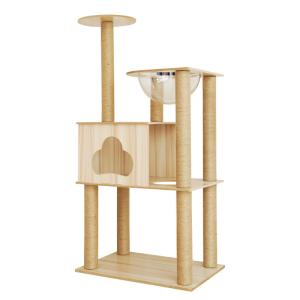China Density Board Cat Tree With Hammock Outdoor Cat Scratching Tower factory