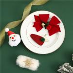 Christmas Slap Bracelets Kids Hair Bow Clips Barrettes Hairpin 43g With Santa