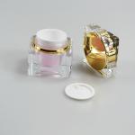 OEM/ODM Yes 30g Square Container Acrylic Cream Jar Plastic Jar for Customized