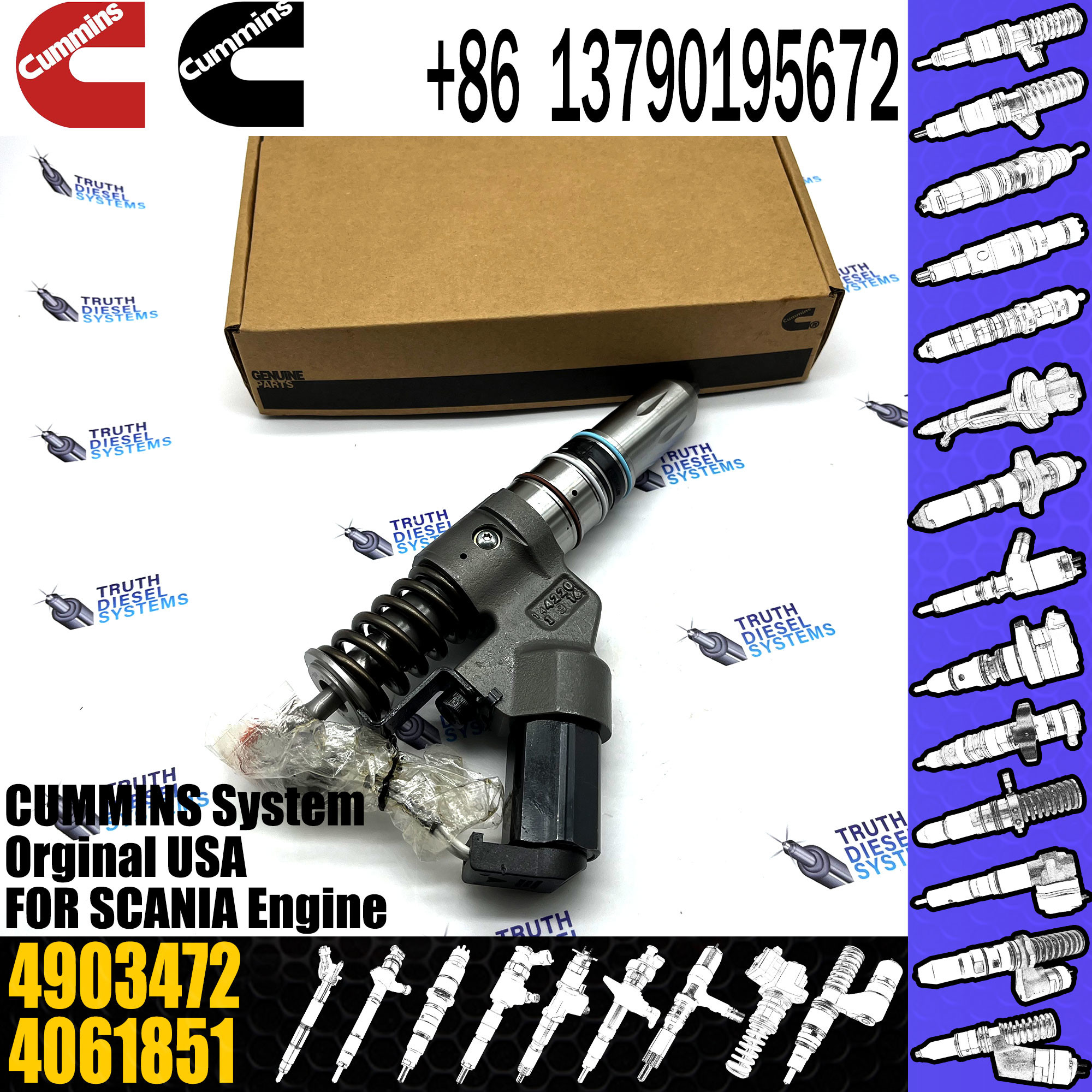 Common Rail Fuel Injector 3411756 4061851 4903319 4903472