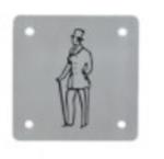 Stainless Steel Acrylic Bathroom Light Door Number Signs Plates For Restroom Wc