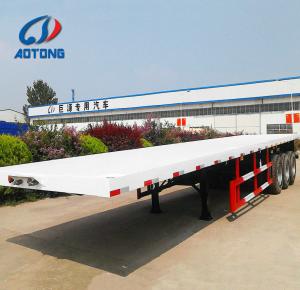 China General Cargo Carrier Flatbed Semi Trailers 3 Axles Detachable Sidewall factory