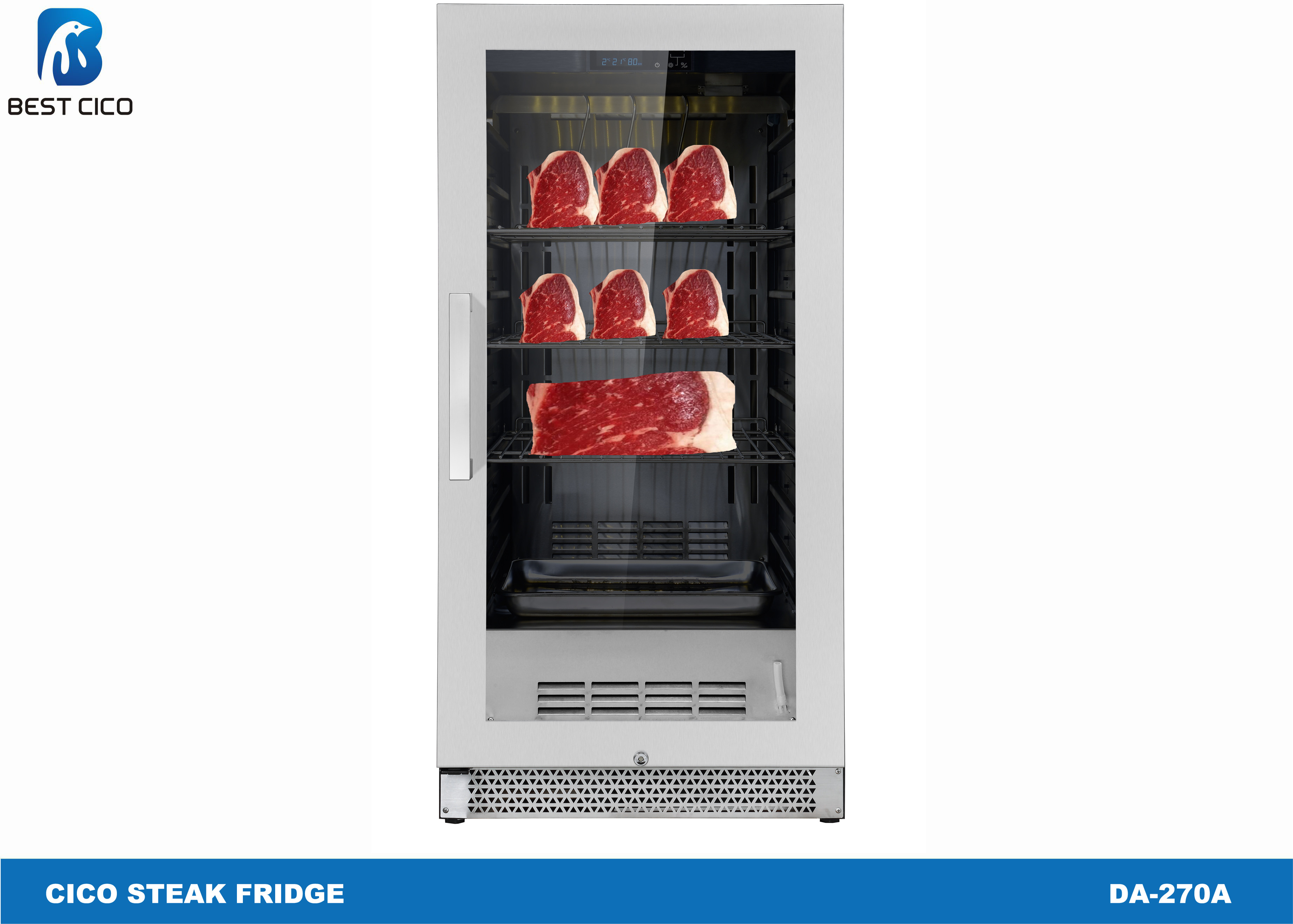 Auto Closing Door Meat Dry Aging Refrigerator Cabinet High Precision 220-240V 50-60HZ