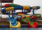 Outdoor Custom Water Slides Fiberglass , Popular Water Park Equipment