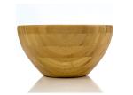 Horizontal Grain Design for Large Round Fruit Bamboo Salad Bowl Set