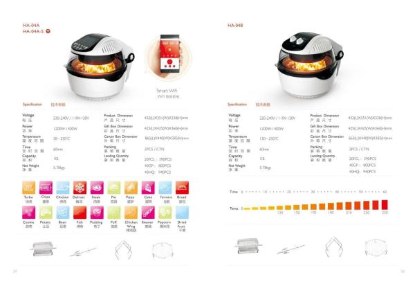 New generation Smart WIFI Multifunctional of Rotary fat and oil free AIR FRYER