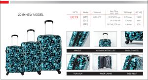 China 4 Spinner Wheels PC Floral Printing Luggage Suitcase factory