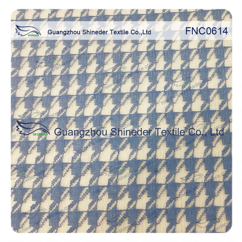 Classic Houndstooth Irregular 42% Nylon 58% Cotton Fabric for casual wear
