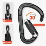 Heavy Industry 25kN Aluminum Alloy D-shape Snap Hook Carabiner for Climbing