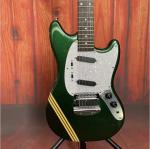 Custom Fender Mustang Style Electric Guitar Metallic Green S-S Pickups Chrome