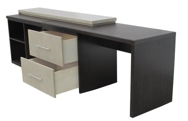 2-tone finish wooden desk&dresser unit/console / credenza for hotel bedroom