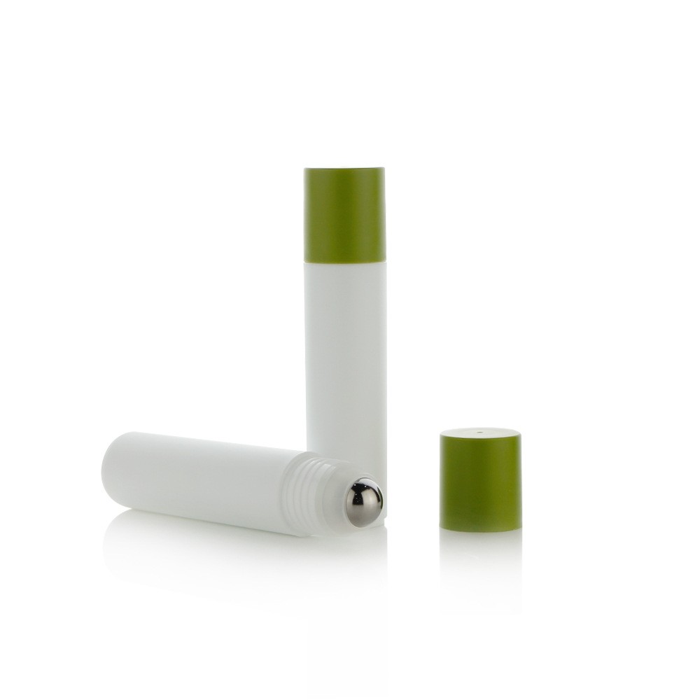 30ml Deodorant Roll On Bottle Plastic/Stainless Roller Ball Matt Grass Green Cap SGS