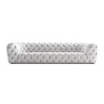 Modern Living Room Hotel Lobby Couch Quilted Button Tufted Velvet Sofa